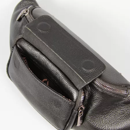 Поясная кожаная сумка Francesco Molinary арт.751356-001