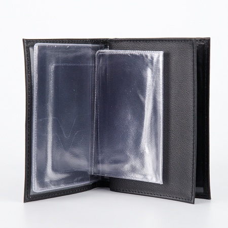 Poshete Обложка для паспорта и автодок (черный)