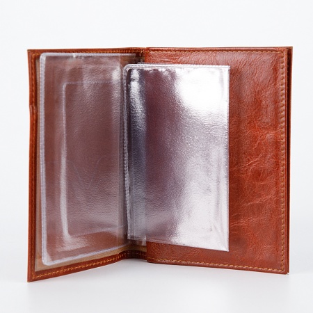 Poshete Обложка для паспорта и автодок (коричневый)